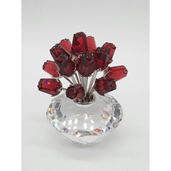 Vintage Swarovski Crystal Figurine Vase of Roses 2002 15th Anniversary. Retired - Picture 7 of 16